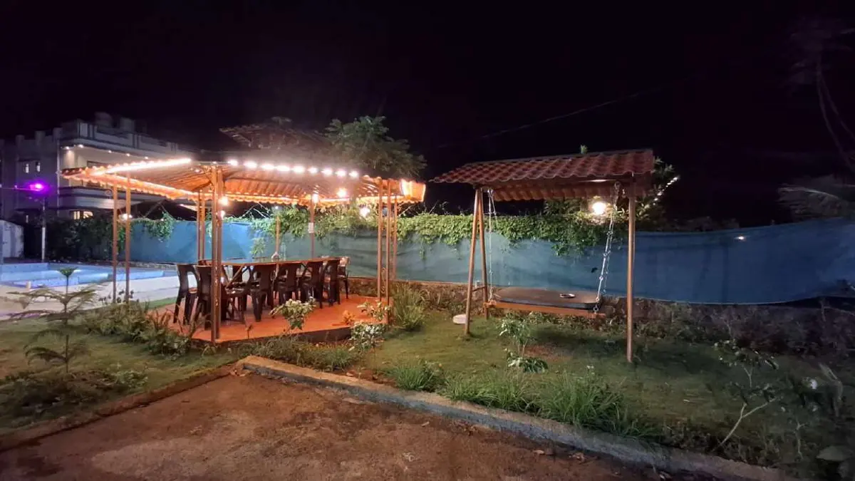 Terrace and outdoor space at Shuubh Aavishkar 2BHK Villa, a 2 BHK villa in Lonavala on rent
