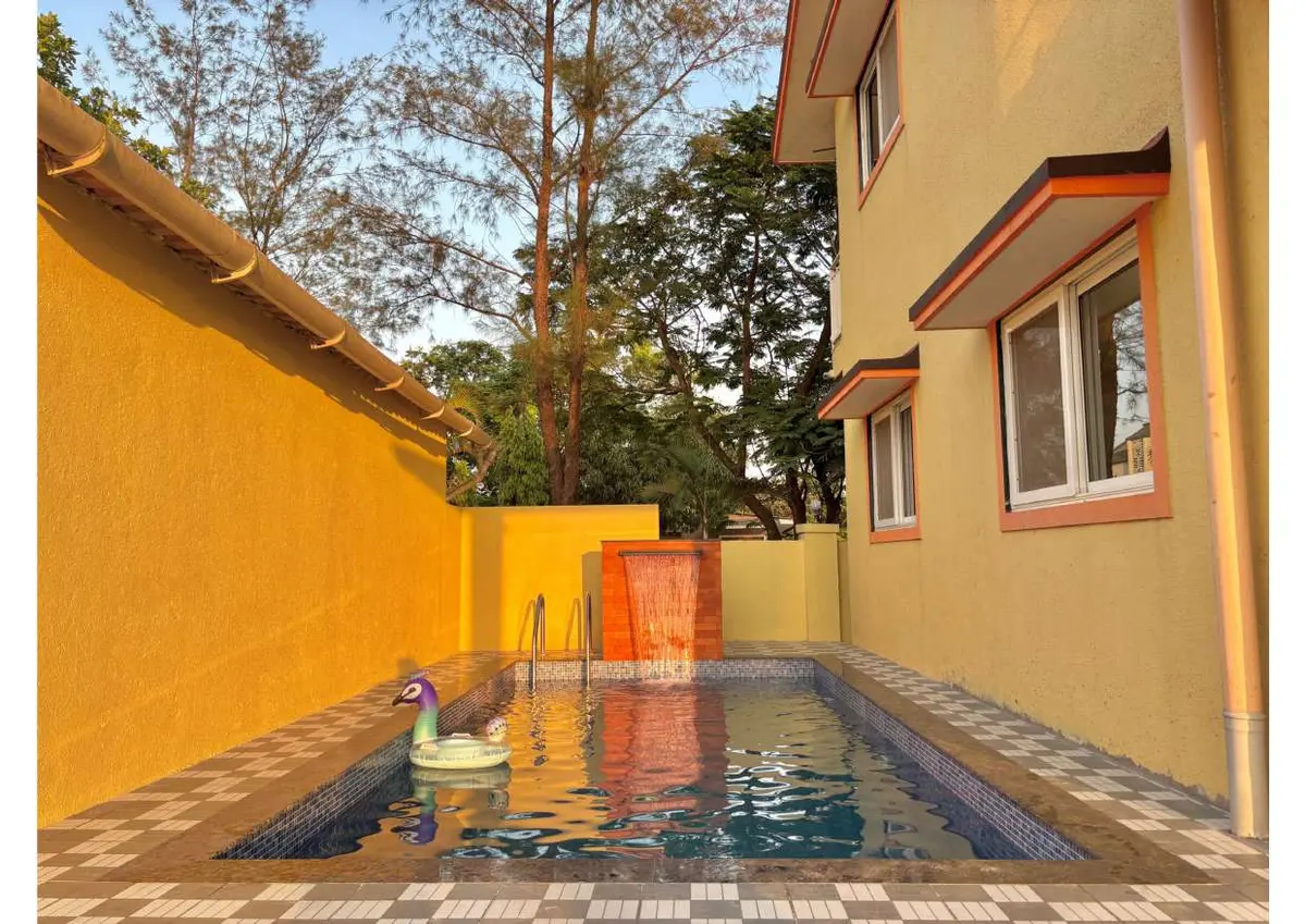 Private swimming pool at Duke's Nose Villa, a 4 BHK villa in Lonavala on rent