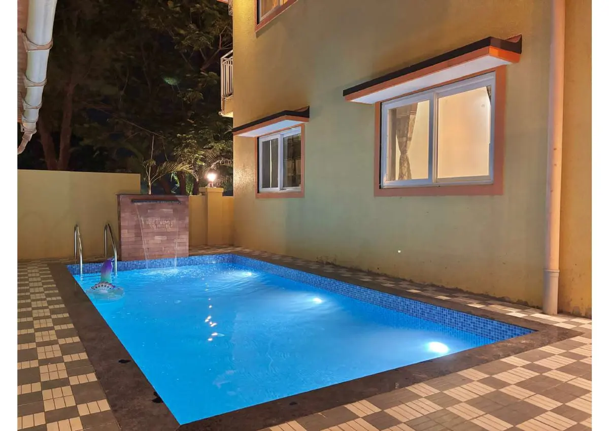 Private swimming pool at Duke's Nose Villa, a 4 BHK villa in Lonavala on rent