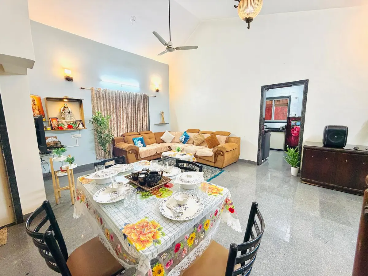 Living and lounge area in Elite Villa, a 4 BHK villa in Lonavala on rent