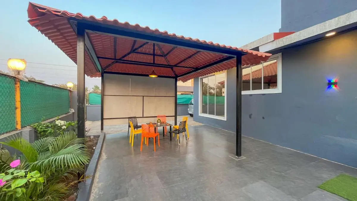 Terrace and outdoor space at Shuubh Hillside 4BHK Villa, a 4 BHK villa in Lonavala on rent
