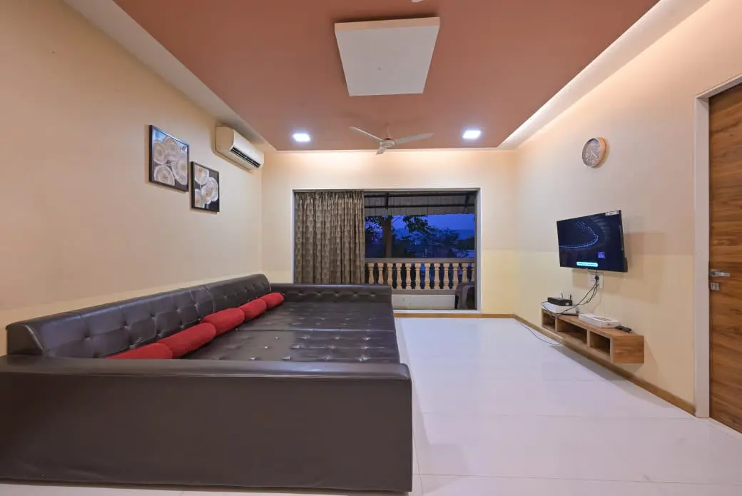 Living and lounge area in Shuubh Mountain Amber 5BHK Villa, a 5 BHK villa in Lonavala on rent
