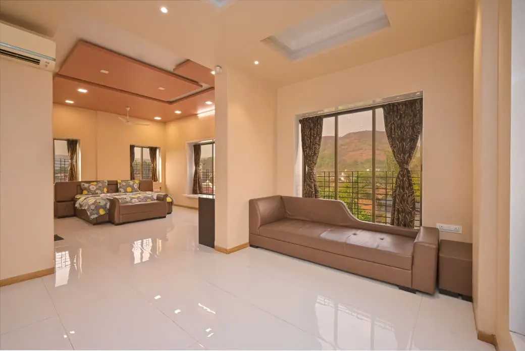 Living and lounge area in Shuubh Mountain Amber 5BHK Villa, a 5 BHK villa in Lonavala on rent