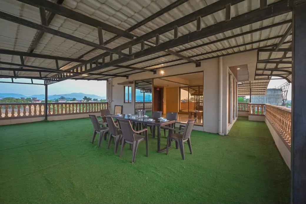 Terrace and outdoor space at Shuubh Mountain Amber 5BHK Villa, a 5 BHK villa in Lonavala on rent