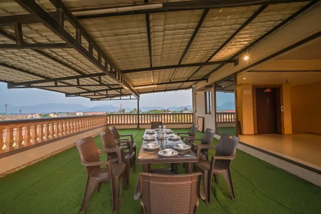 Terrace and outdoor space at Shuubh Mountain Amber 5BHK Villa, a 5 BHK villa in Lonavala on rent