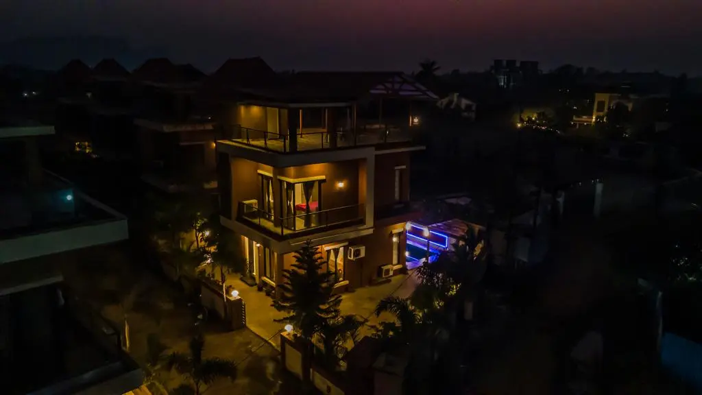 Exterior of Rose Villa, a 4 BHK villa in Lonavala on rent
