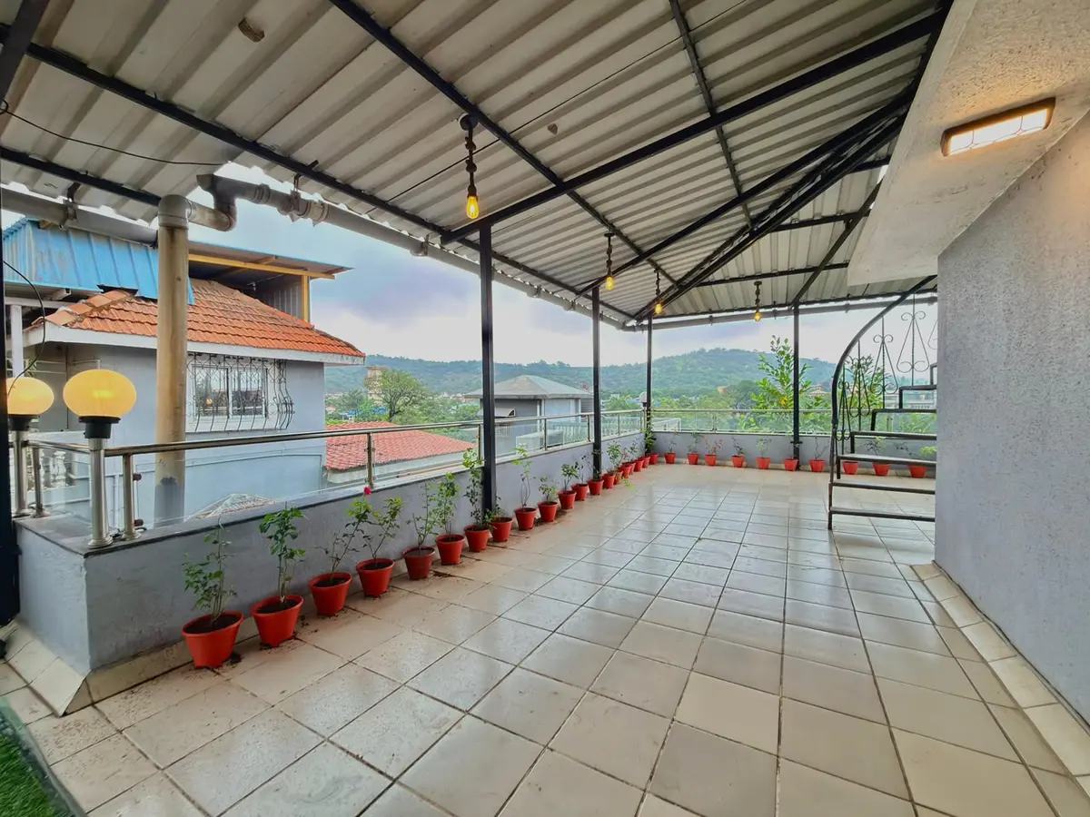 Terrace and outdoor space at Shuubh Star 4BHK Villa, a 4 BHK villa in Lonavala on rent