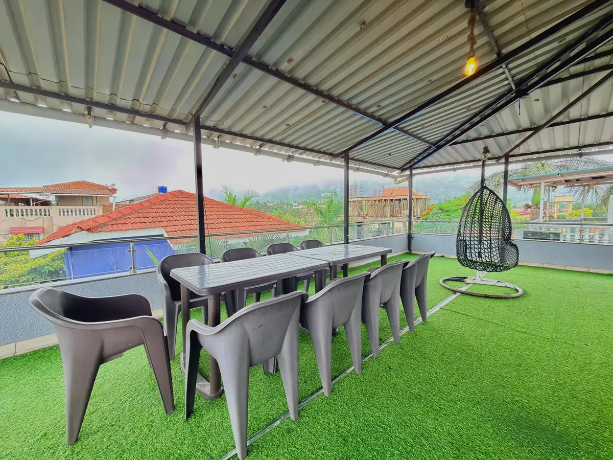 Terrace and outdoor space at Shuubh Star 4BHK Villa, a 4 BHK villa in Lonavala on rent