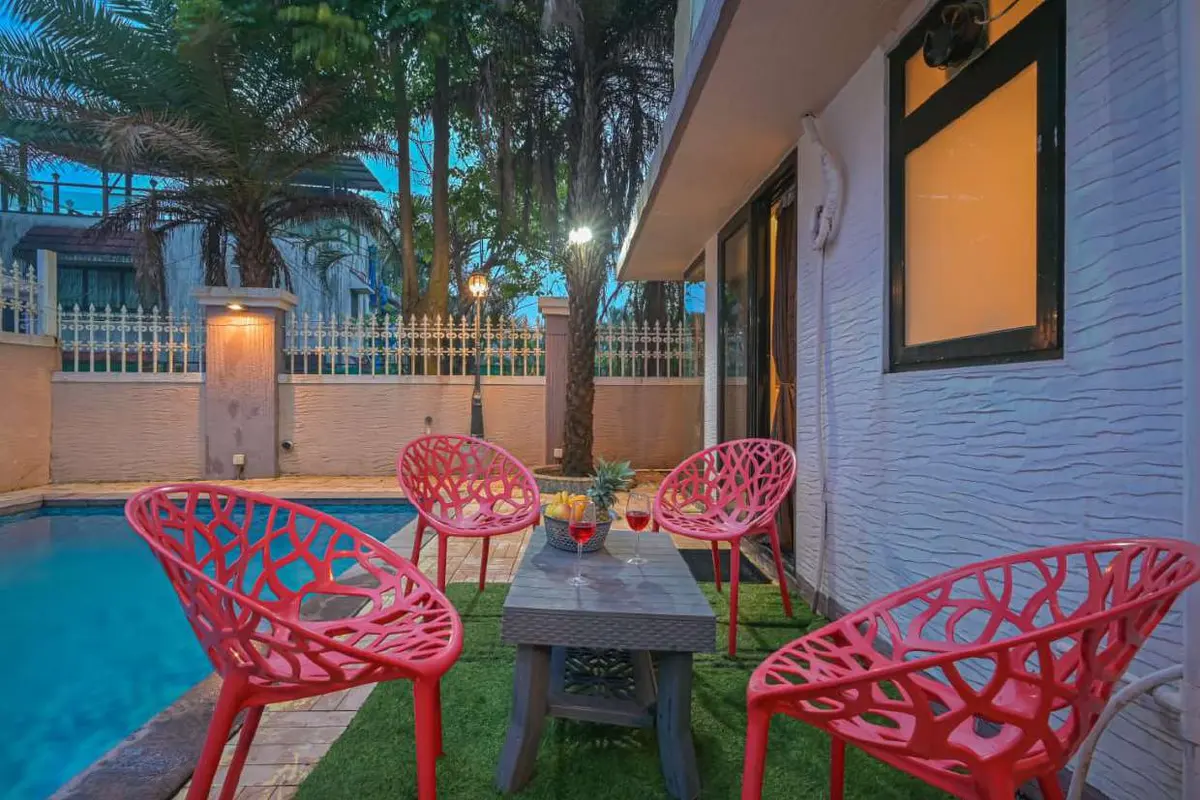 Terrace and outdoor space at Shuubh Staycation 3BHK Villa, a 3 BHK villa in Lonavala on rent