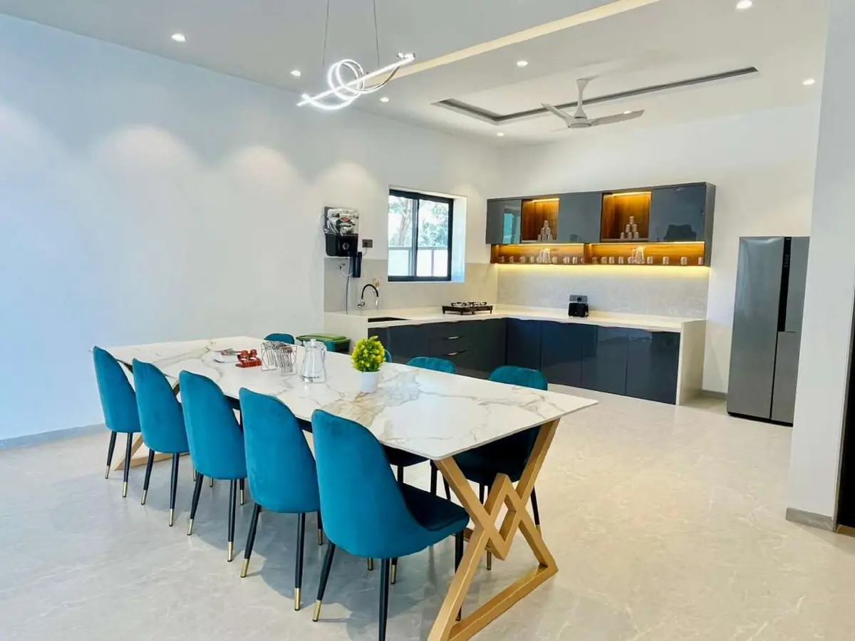 Fully equipped kitchen in Vantara Villa, a 4 BHK villa in Lonavala on rent